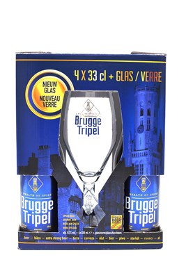 Brugge Tripel Geschenkbox 4x33cl+Glas